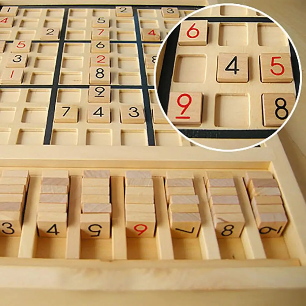 

Sudoku Toys Wooden Sudoku Chess Digits 1 to 9 Desktop Games For Adult Kids Puzzle Education Toys Develop Logical Thinking Toys