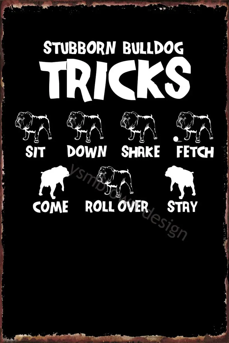 

Жестяные таблички с изображением бульдога, декор для стен, винтажный металлический Ретро знак для творчества, дома, клуба, мужской пещеры, к...