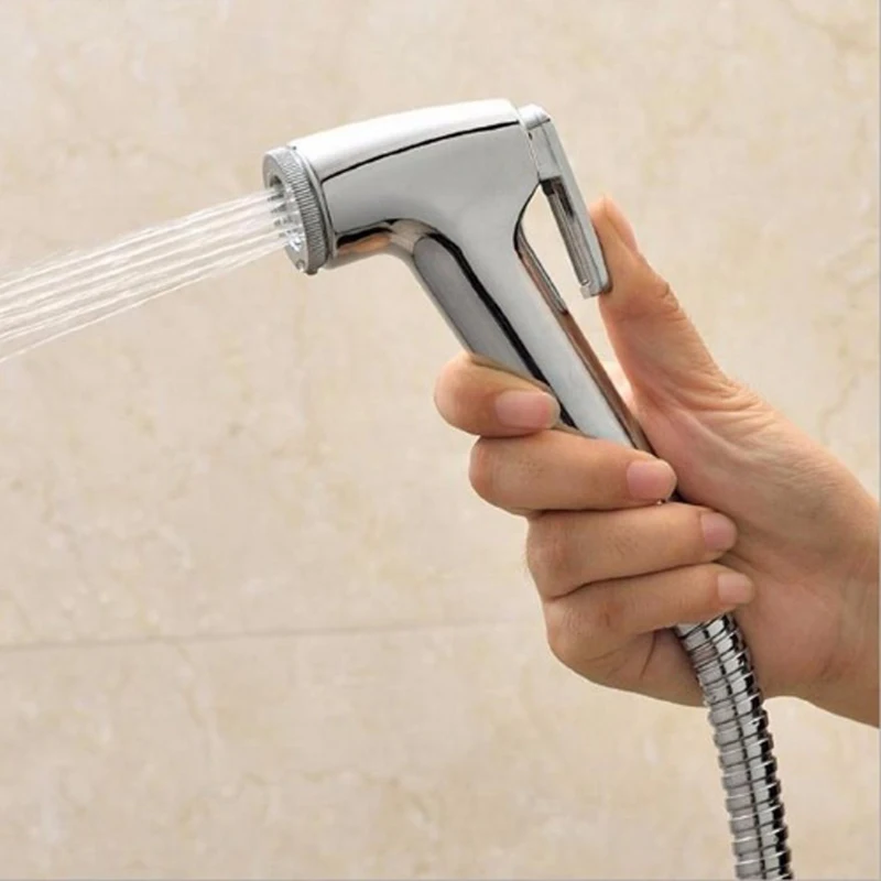 

Stainless-Steel Handheld Bidet Spray Shower Sprayer Shattaf Toilet Attachments