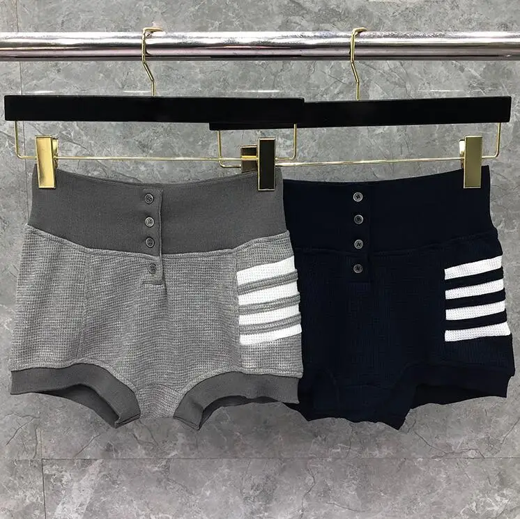

TB THOM BULUO Fashion Brand Casual Shorts Women Summer Cotton Casual Sports Trousers Slim Striped High Waist Sexy Hot Shorts