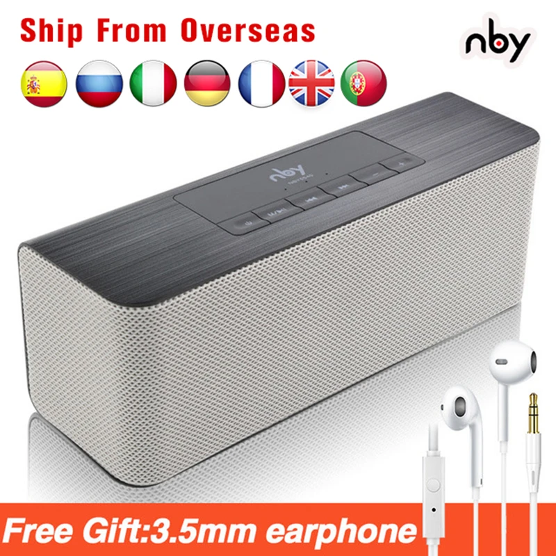 

nby 5540 Wireless Portable Bluetooth Speaker FM Radio 3D Stereo Loudspeaker 10W Sub woofer Dual Speakers Computer Bass Boombox