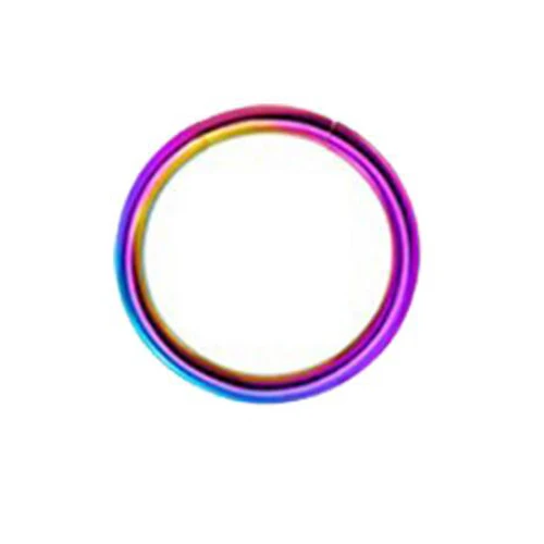 Rianbow 1 шт. G23 18 г и 16gTitanium сегментные шарнирные кольца Перегородка носа кликер пирсинг носа губы Серьги Спираль пирсинг носа ювелирные изделия для тела - Окраска металла: Rianbow