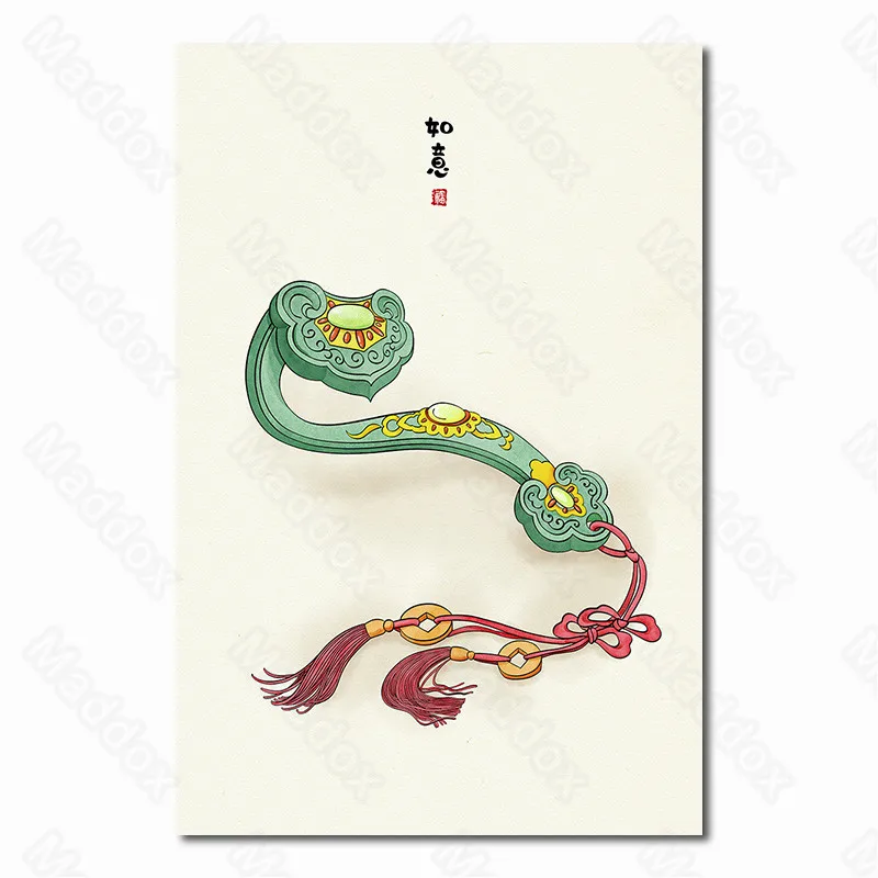 

Living Room Decoration Ginseng Cabbage Jade Ruyi Mural Is a Good Omen Auspicious Meaning a Painting Suitable for Giving Away