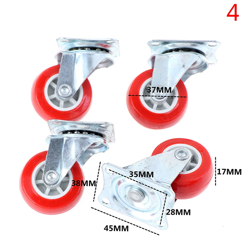 

Мебельные ролики HUXUAN красные 1,5 дюйма 4 шт.