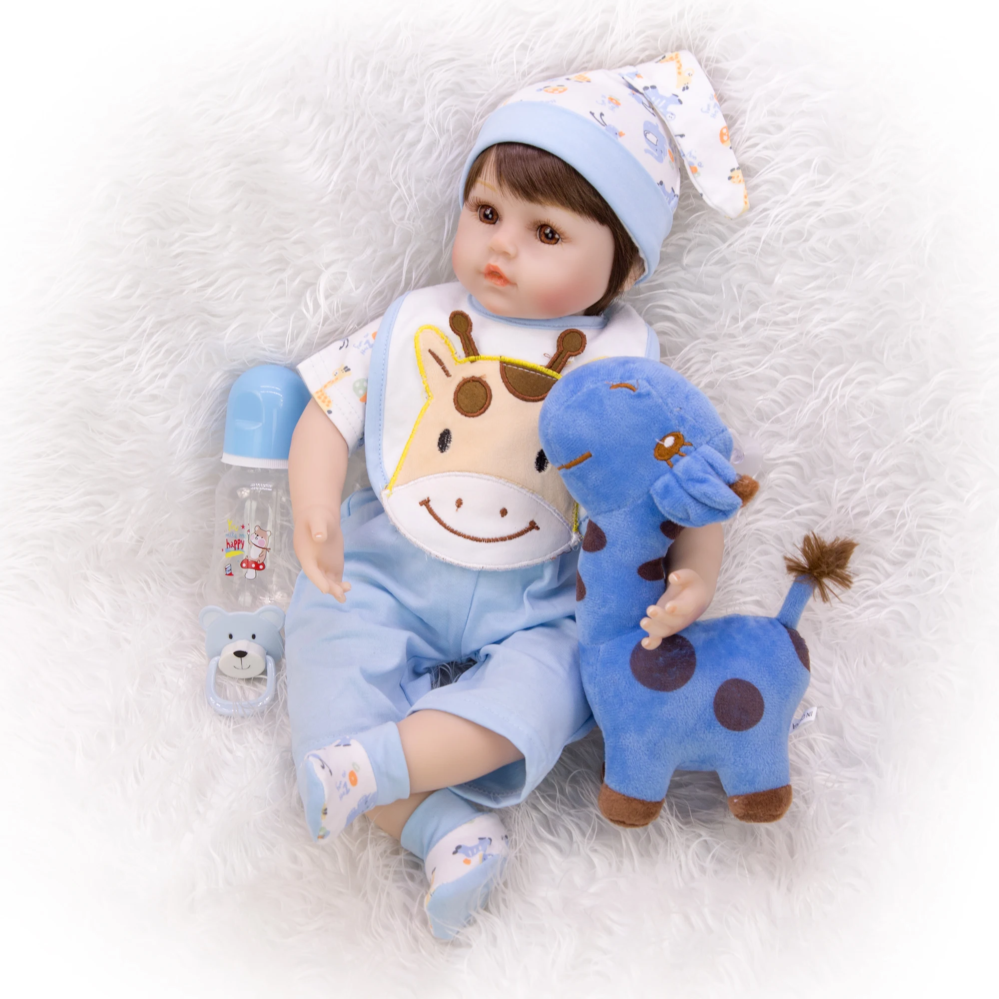 KEIUMI 18 дюймов красивый Menino Reborn Мягкий силикон винил реалистичный Baby кукла 48 см