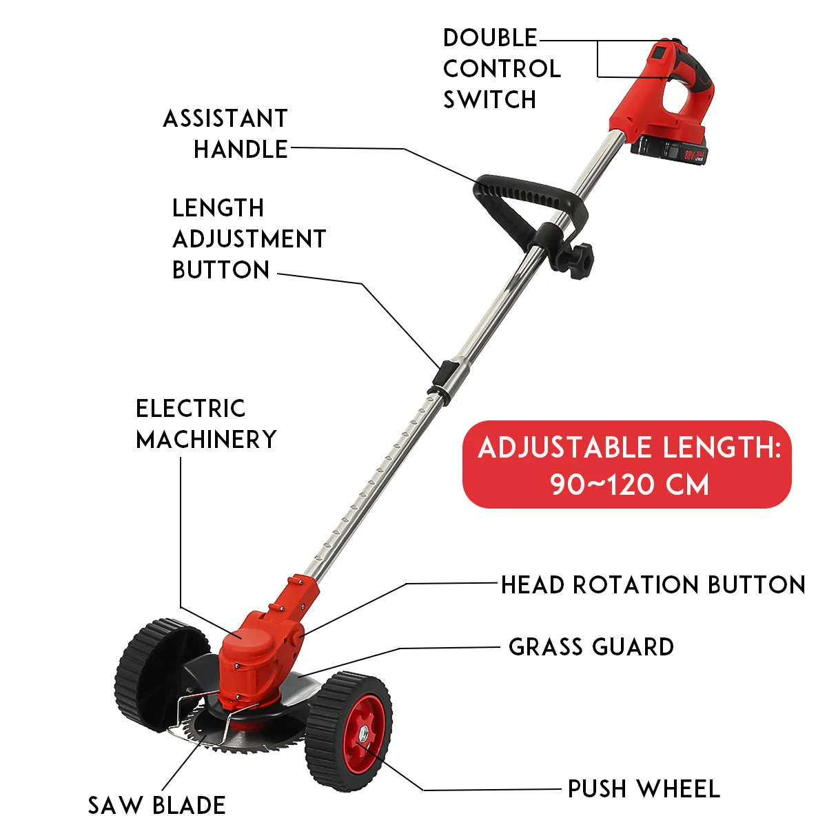 Беспроводной электрический триммер для травы 1880 Вт | Инструменты