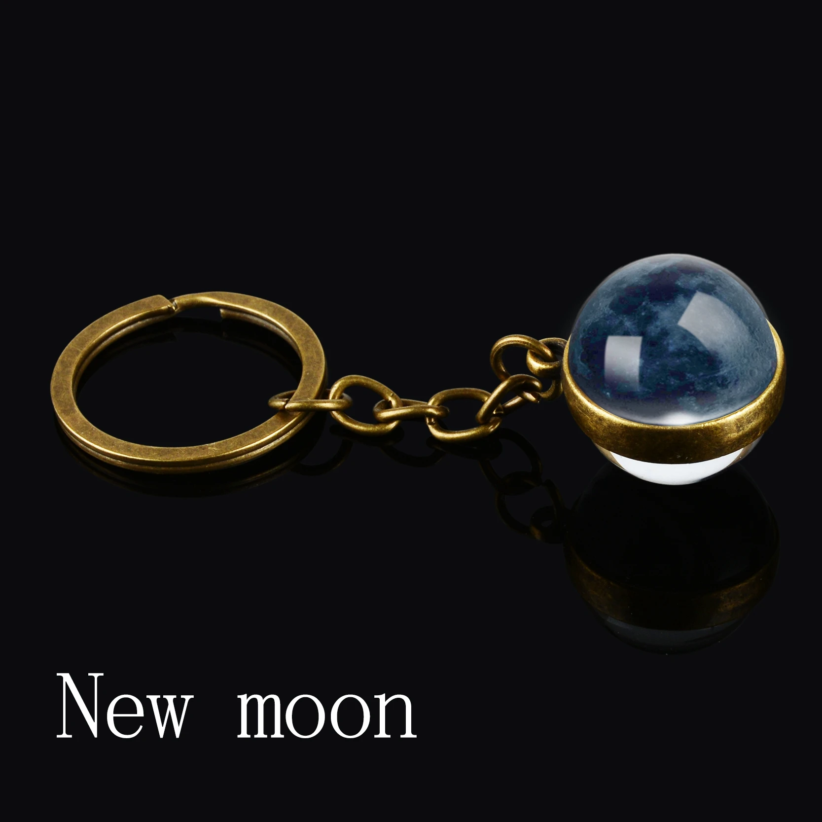 Moon Phase брелок с изображением планеты туманности космические брелки галактика Вселенная Луна земля солнце Марс солнечная система двусторонний стеклянный шар