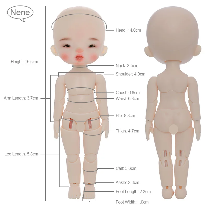 Качественные товары шарнирная кукла Ангел Фэнтези 1/8 Nene 15 см ob11 оленя животное