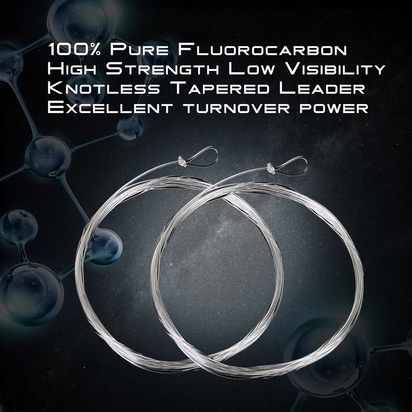 Maximumcatch коническая леска для ловли нахлыстом 100% чистый фторуглеродный 9 футов 0 7