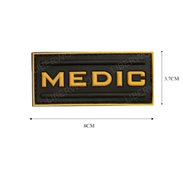 PVC yellow Резиновый 3D ПВХ медицинский фельдшер ЭМТ EMS мед тактический боевой патч черный OPS патч спасательный первый ответчик аппликация значок патч - Цвет: PVC yellow