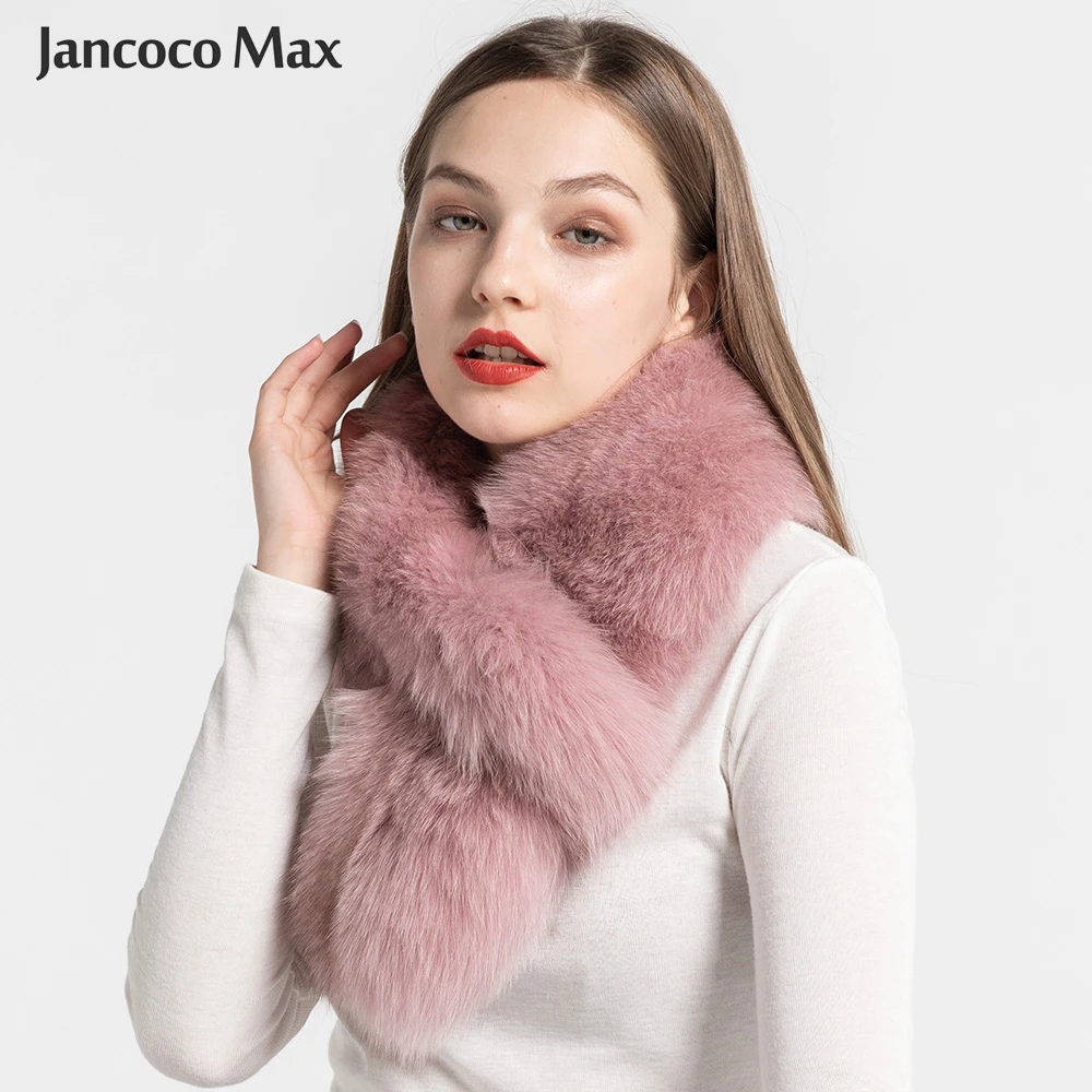 Женский новый шарф из натурального Лисьего меха Модный Зимний толстый теплый