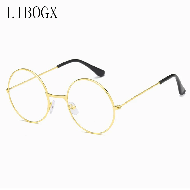 Мода ретро металлические круглые оправа плоские очки мужчины с близорукостью