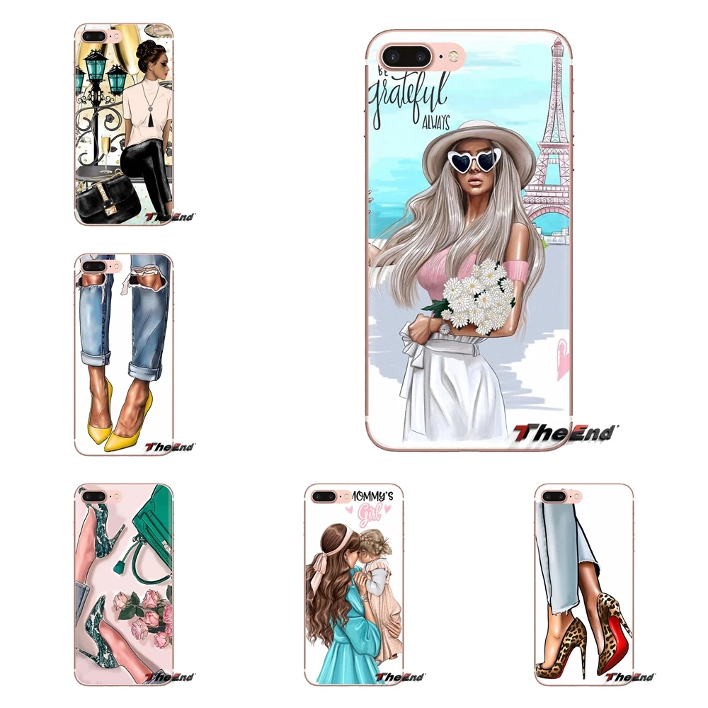 Для samsung Galaxy S3 S4 S5 мини S6 S7 край S8 S9 S10 Plus Note 3 4 5 8 9 каштановые волосы для маленьких