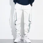 Простые повседневные шаровары, Корейская уличная одежда в стиле хип-хоп Harajuku, модные брюки-карго, мужские легкие спортивные штаны для бега с карманами, рабочая одежда
