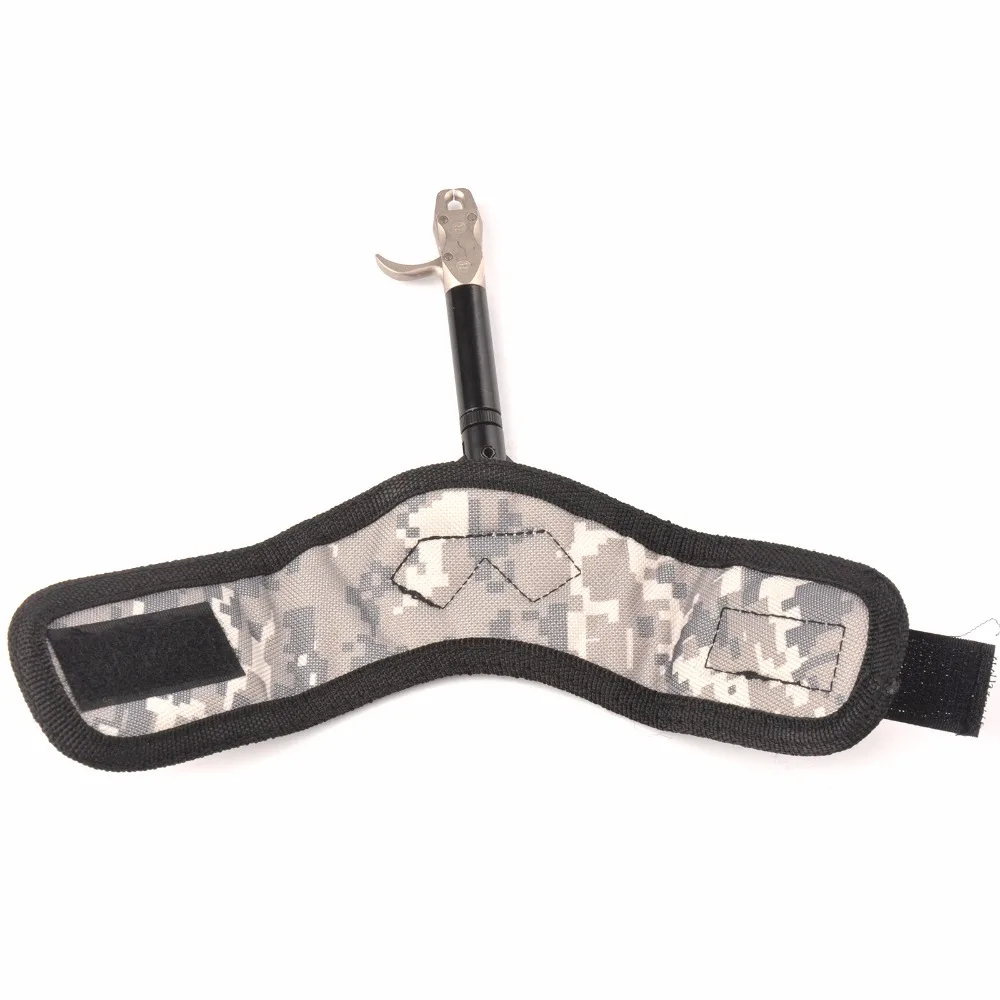 

360 Degree Adjustable Wrist Strap Camouflage Canvas Compound Bow Release Designed for Left Right Hand Fit Youth to Adult Archery