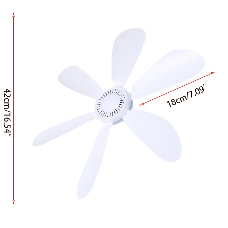 

AC 220V 20W 6 Leaves 16.5" Ceiling Fan mini Fan dormitory net fan with 1.8m Cord,Can not Support AC 110V