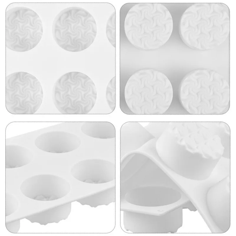 Silicone 8 Even Spiral Flower White Mousse Cake Mold DIY Baking French Dessert Candy Bar Cupcake Chocolate Molds | Дом и сад