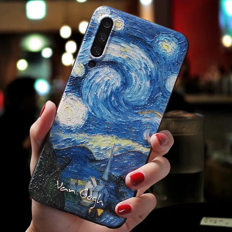Чехол для телефона Samsung Galaxy A50 A40 A30 A20 A10 Coque искусство Звездная ночь цветок мягкий