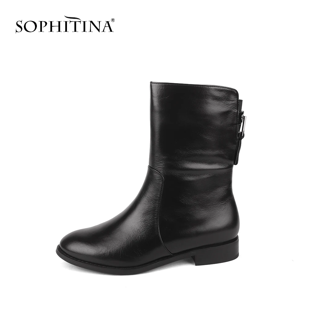SOPHITINA/новые женские ботинки Высококачественная удобная обувь из натуральной