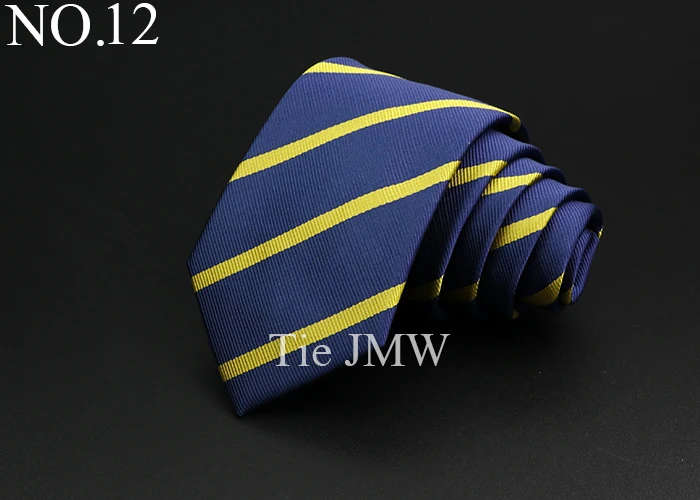 Classic Stripe Mens Tie - Jacquard Necktie in Red Blue Green for Daily Wear and Weddings