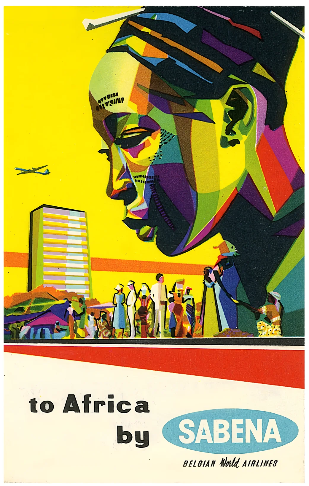 Винтажный постер для путешествий сабена бельгийские авиалинии холст живопись