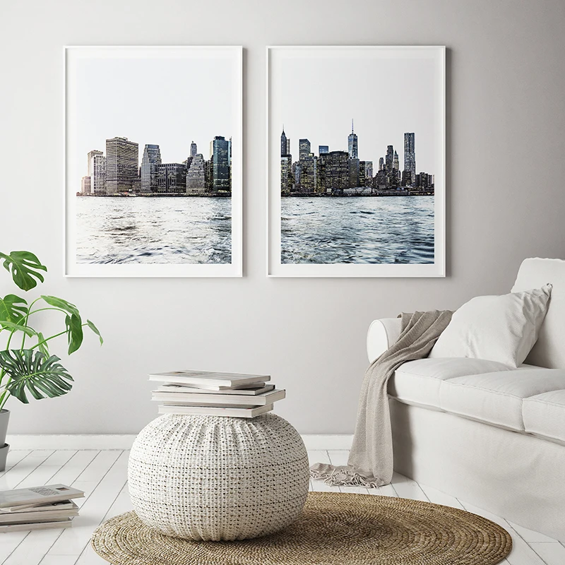 Постер с изображением города в скандинавском стиле Картина на холсте