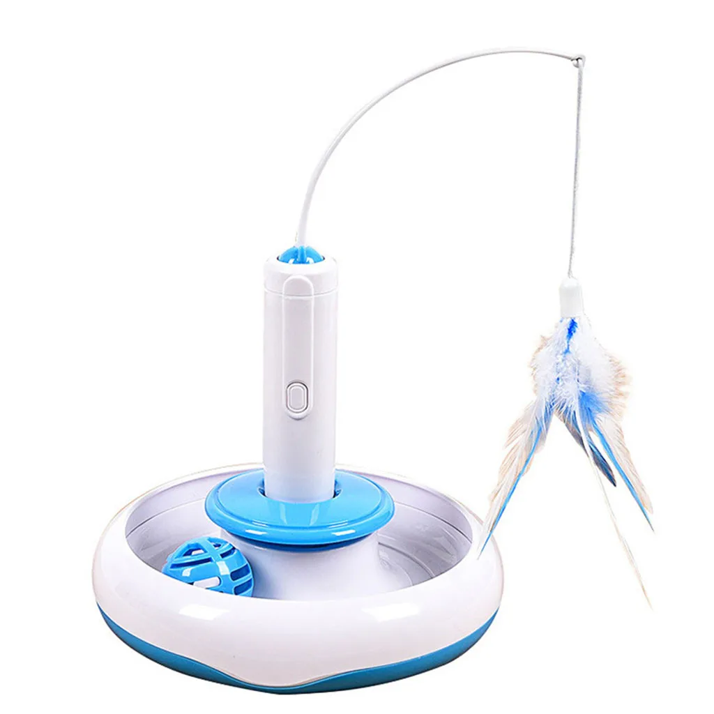 

Teaser Cat Toy For Multifunction Electrical Interactive Rotating Pet Funny For Cat Kitten Dog Cats Intelligence Trainning Gatos