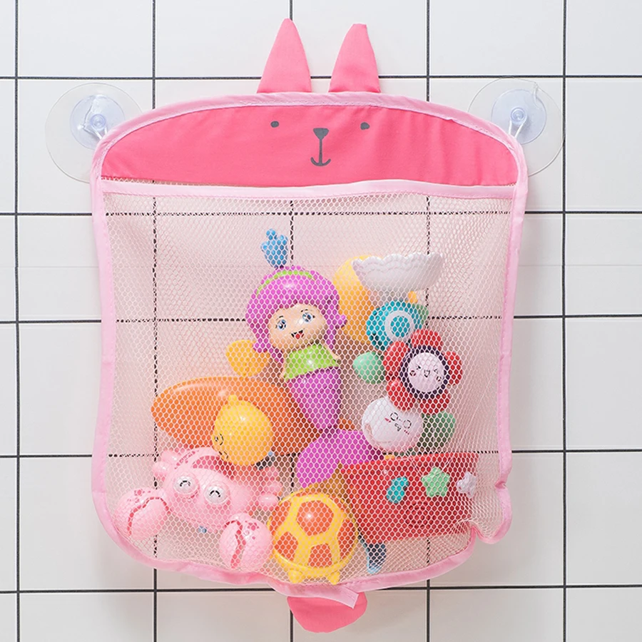 New Baby Bathroom Mesh Bag Sucker Design For Bath Toys Kids Basket Cartoon Animal Shapes Cloth Sand Storage Net | Игрушки и хобби