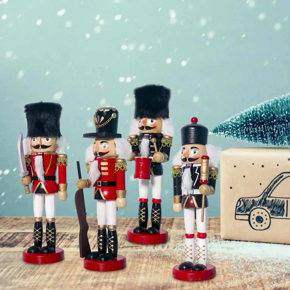 Деревянная кукла Щелкунчик 20 см высокого качества солдат ручной работы для