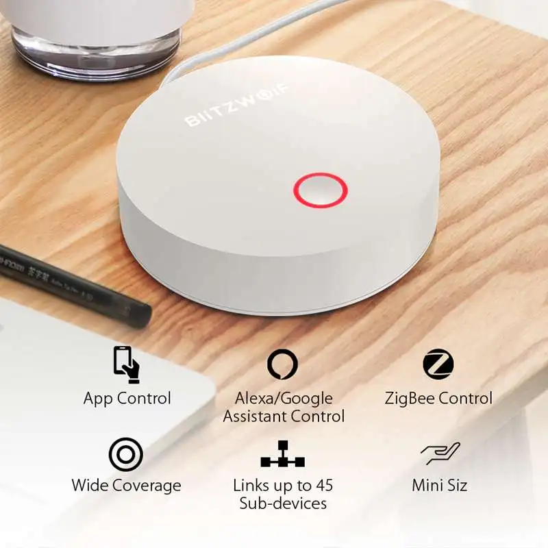 Многофункциональный смарт шлюз BlitzWolf BW IS1 ZigBee 3 0 управление через приложение