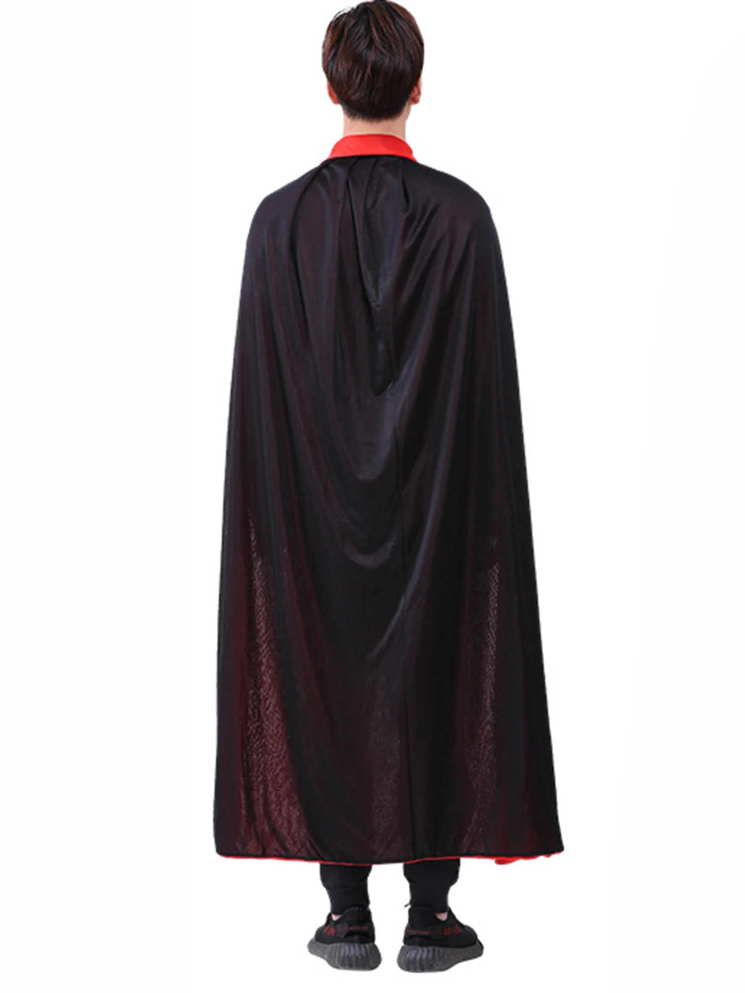 

Halloween cloak cosplay double black red vampire death cloak party adult children cloak