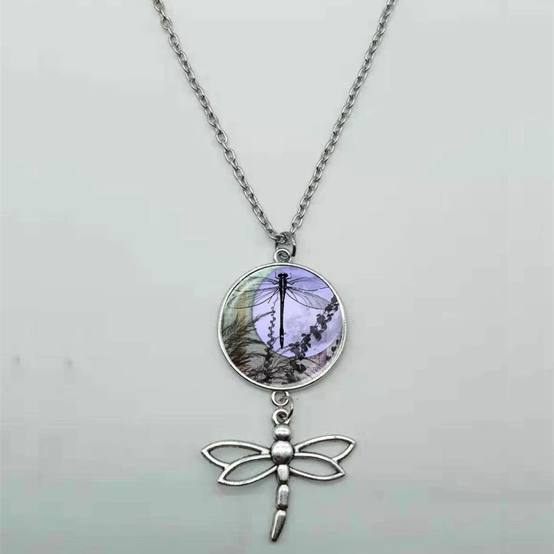 Новинка 2020 года модная подвеска в виде насекомого мистической синей стрекозы для