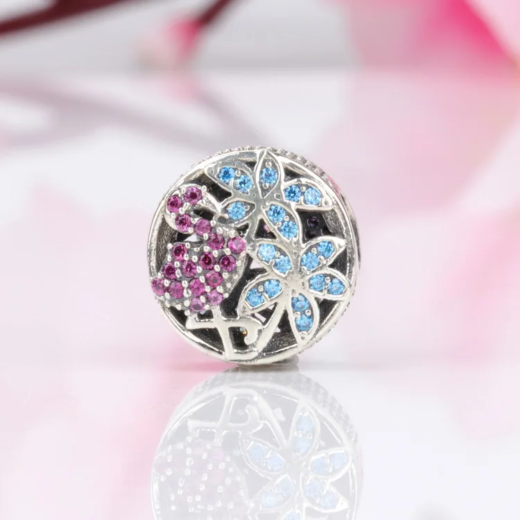 

Хит, подлинные S925 Серебро новый Тропический Фламинго бусины подходят оригинальные подвески для браслетов и ожерелий DIY, иных ювелирных изде...