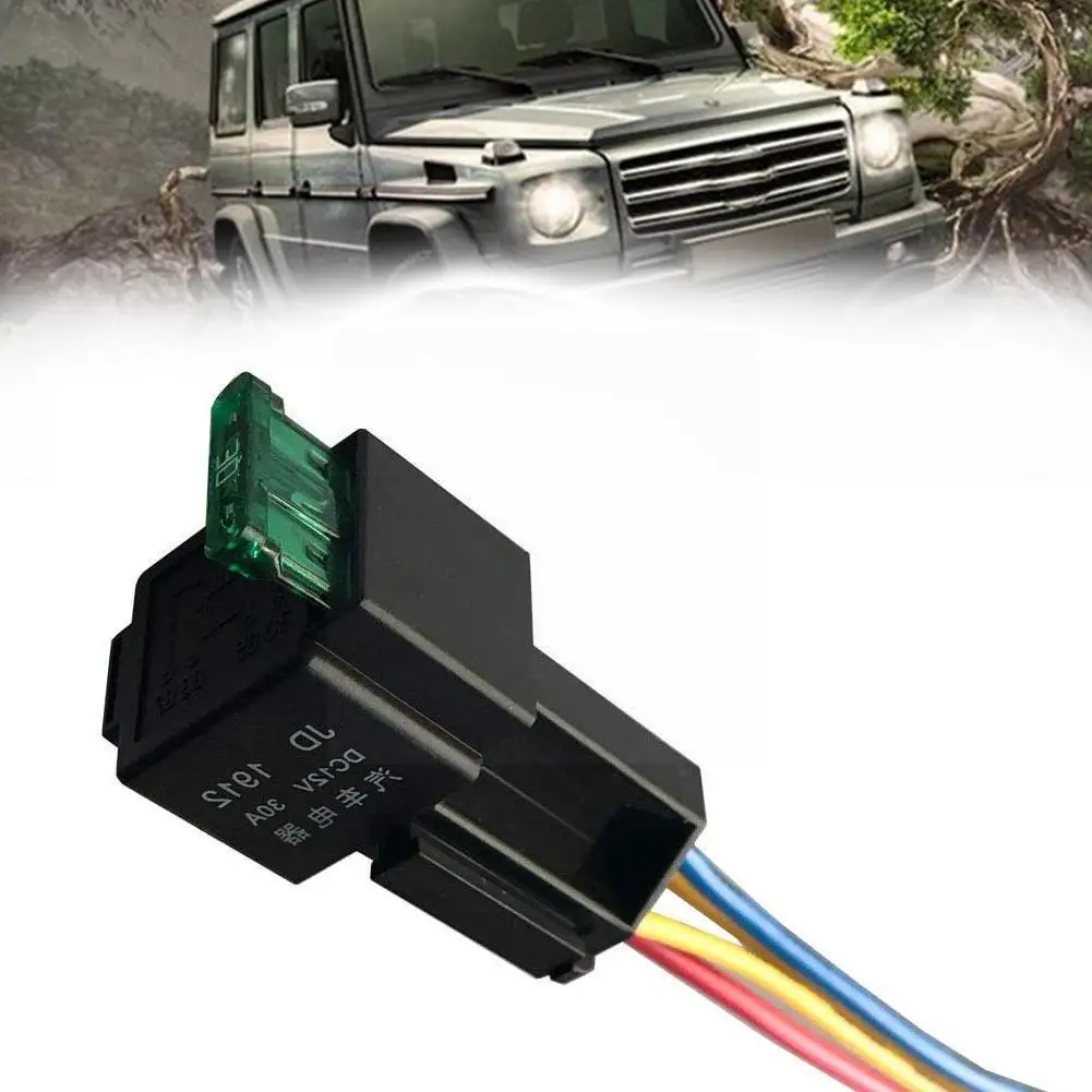 

Universal DC12V Accessory 30A 4 Pins Electronic Relay with Automotive Insurance Film On/Off Car Bike Auto Fused Relays Rela O5L7