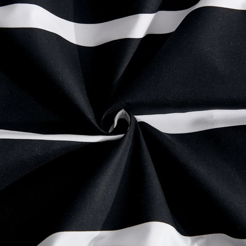 

Black and White Color Stripe Bed Cover Sets Twin/Full/Queen/King/Super King size Quilt Cover Bed Sheet Pillowcase Bedding Set