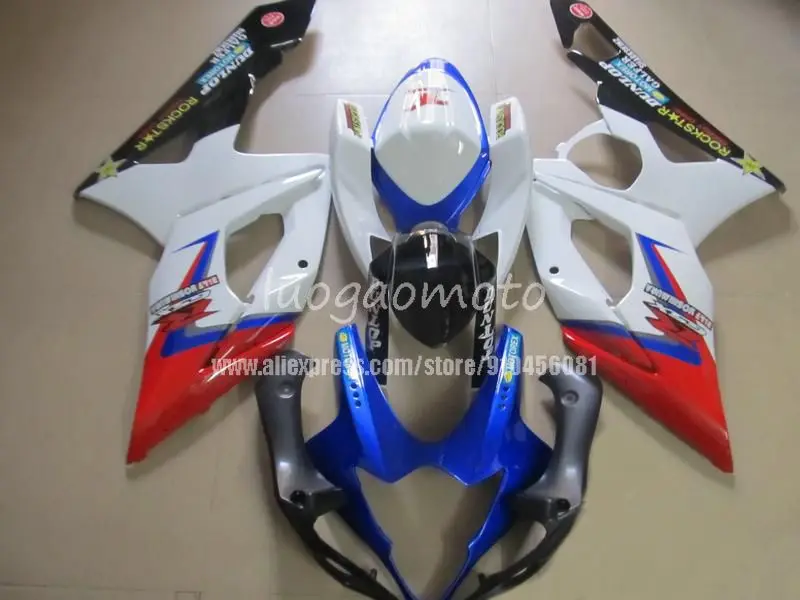 

ABS injection white black red fairings kit for SUZUKI K5 GSXR1000 05-06 100% fit for SUZUKI GSXR1000 2005-2006 K5 bodywork