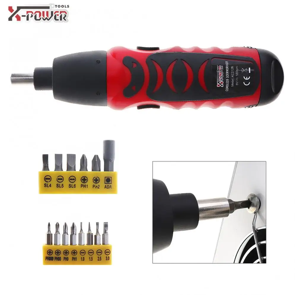 Миниатюрная ручка 6 в Аккумуляторная Беспроводная электрическая отвертка с