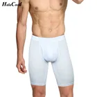 Трусы-боксеры мужские длинные, размера плюс с карманом, из модала, пикантное нижнее белье, 6XL