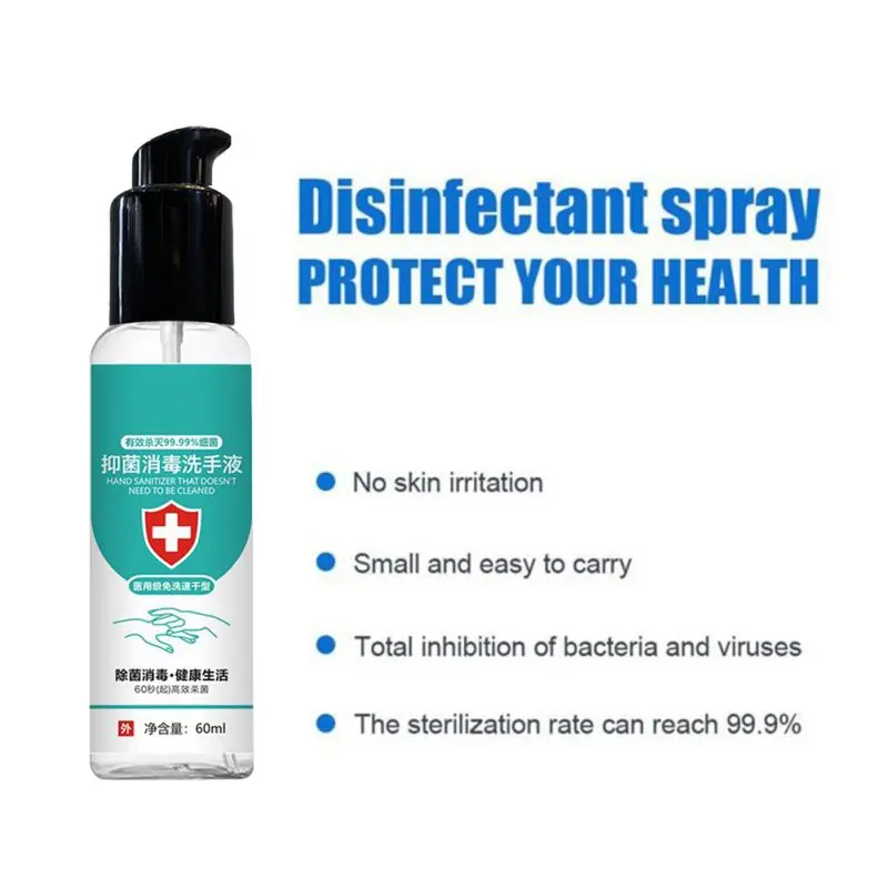 Портативный Дезинфицирующий Гель для мытья рук Быстросохнущий одноразовый