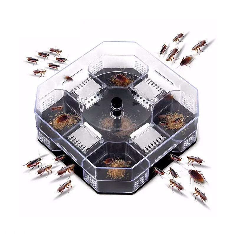 

Hot Sale Effective Cockroach Trap Box Cockroach Catcher Cockroach Killer Bait Reusable Trap No Pollution For Home Kitchen