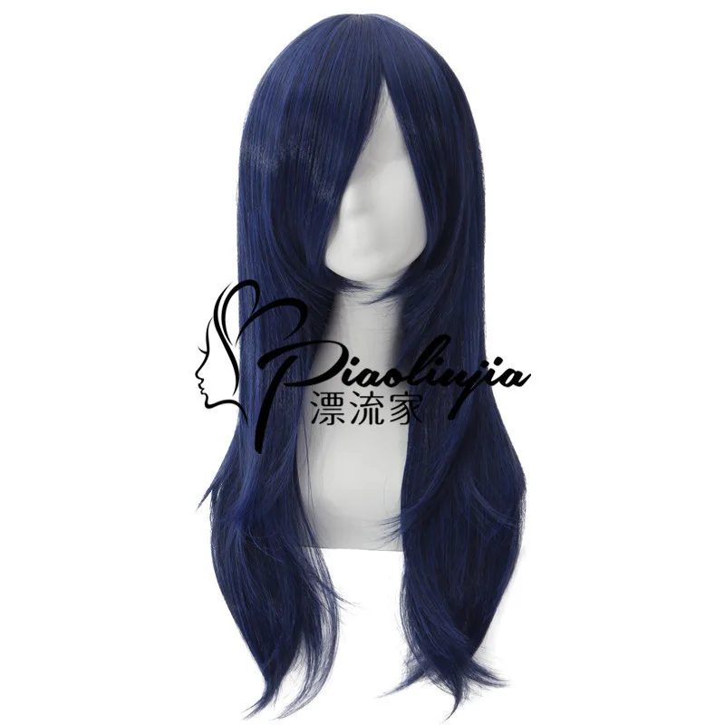 

60CM Cosplay LOL Lal Mirch Blue-black Nine-tailed Fox Curly Hair Wig League of Legends Lal Mirch Blue-black Curly Hair Wig