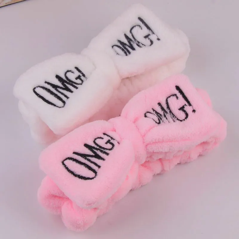 Повязка для волос OMG Женская фланелевая атласная Мягкая Милая повязка на голову с