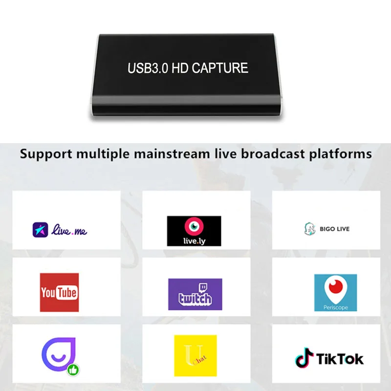 Устройство захвата видеокарты USB с HDMI на Type C/USB 3 0 1080P 60 кадров/с|DVR-карты| |