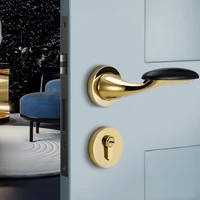 minimalist silent door lock bedroom handle with lock interior security door handle lock cylinder security mute doorlock hardware