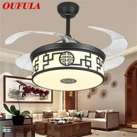 oufula ceiling fan light lamp without blade remote control modern simple led for home living room