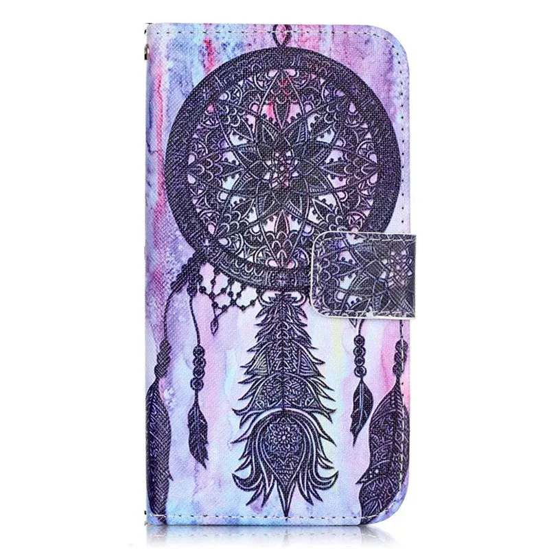 Модный чехол для телефона для samsung Galaxy J3 J5 J7 Prime A3 A5 S8Plus S7 край S5 Fundas J330 J530 кожаный чехол Coque D03E - Цвет: Black Wind Chime