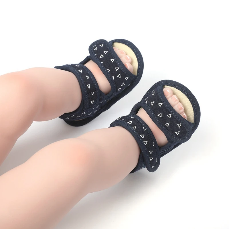 Sandalias Unisex de lona suave para beb&eacute;s y ni&ntilde;os, sandalias antideslizantes con suelas de gamuza, para troncos, de verano-4