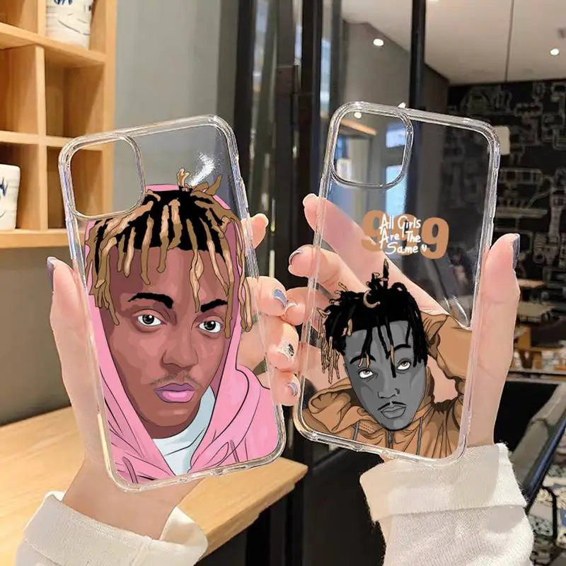 

Juice Wrld Phone Case Transparent for iPhone 11 12 mini pro XS MAX 8 7 6 6S Plus X 5S SE 2020 XR