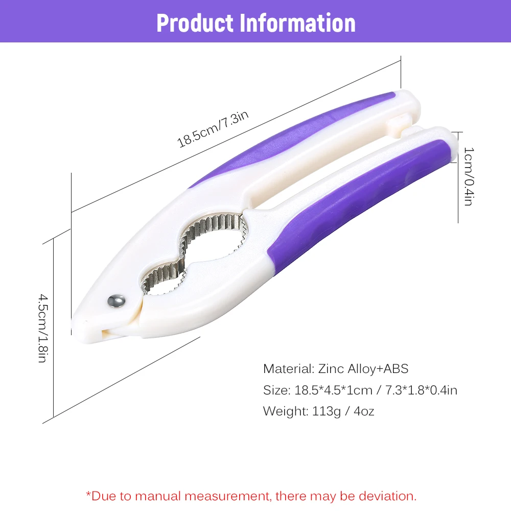 

Nut Crackers Walnut Cracker Heavy Duty Shell Seafood Opener Tool for Hazelnuts w/ Non-slip Handle Available in three colors
