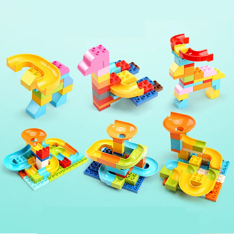 

500g Marble Race Run Large Basic Building Blocks Complementary Parts for Blocks Wall Desk Compatible Particles Children Toys